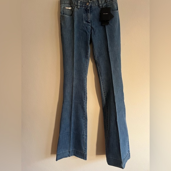 Vintage New Dolce & Gabbana Light Blue Flare Jeans Italy Size 40 Authentic - Picture 3 of 14